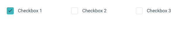 Screenshot of a grid of checkboxes with 3 columns and a single row